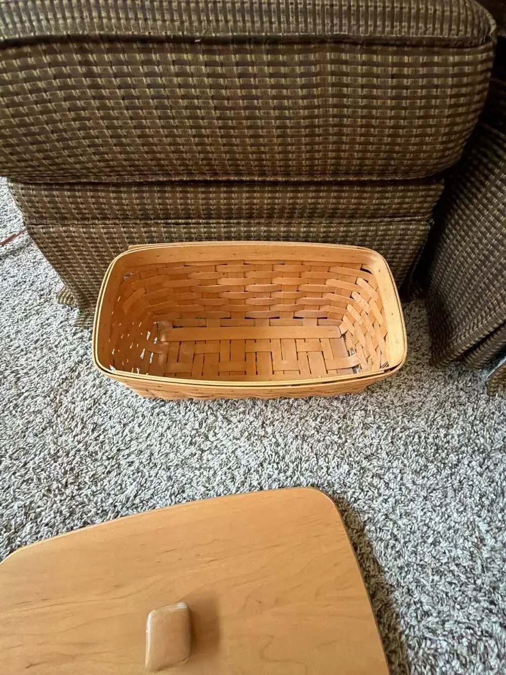 Longaberger 1999 Address Mail Basket Handwoven Dresden Ohio USA with Wood Lid